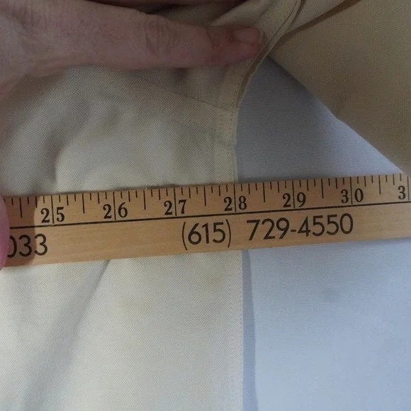 LL Bean Mens Short Sleeve Button Down Shirt Yellow 100% Cotton 0XM06 sZ 18 - Picture 8 of 10